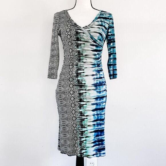 Kay Unger Ruched Wrap Dress - Picture 2 of 9